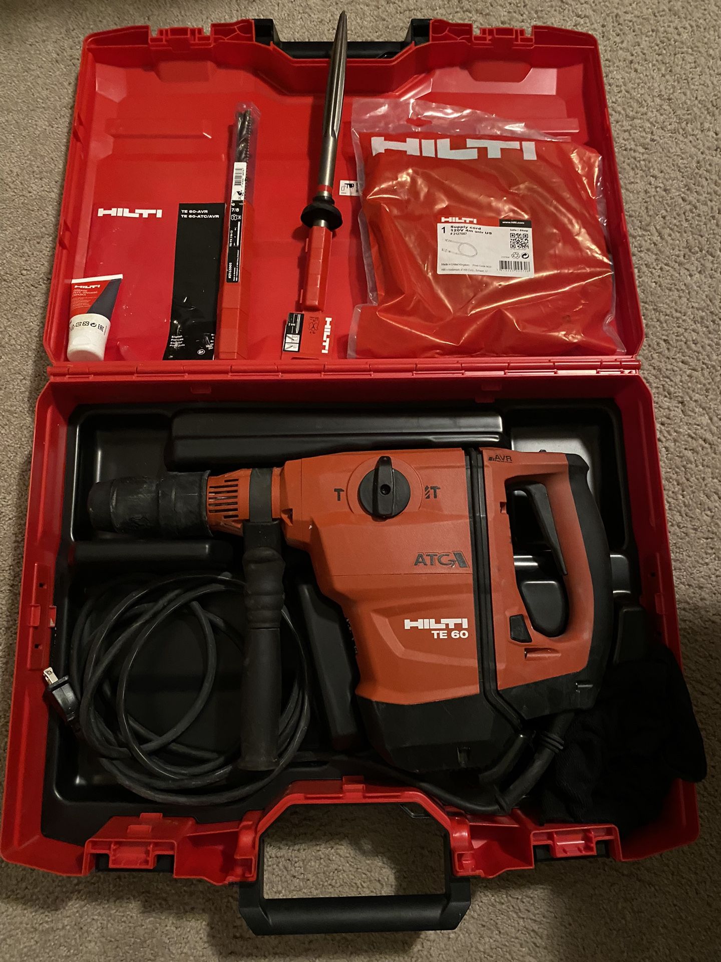 Hilti TE-60 ATC/AVR SDS Max Hammer Drill Kit