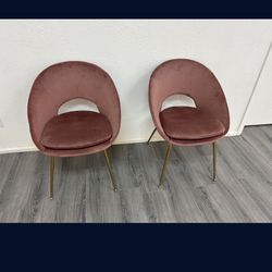 4 Pink Accent Chairs 