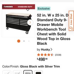 Used 52” Husky Tool Box