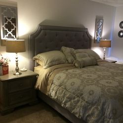 King Size Bed Frame & Dresser, Nightstands