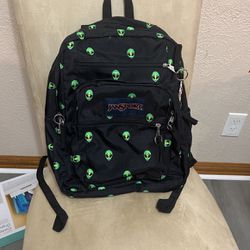 Jansport Backpack - Green aliens