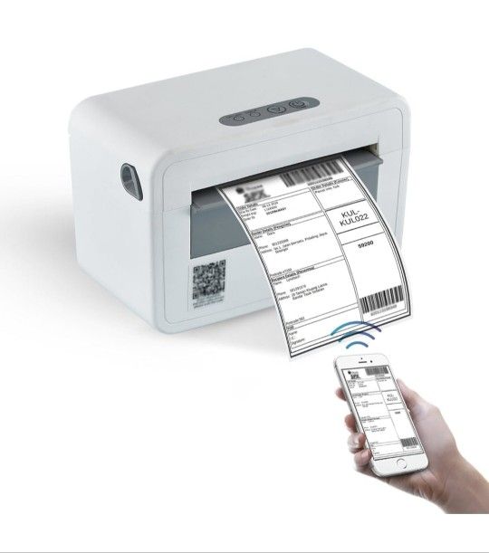 Thermal Label Printer | 203DPI USB+Bluetooth Shipping Label Printer – 4x6 Thermal Label Printer | Compatible with Android, iOS, Windows, macOS, & Chro