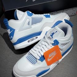 Air Jordan 4 Retro “ Military Blue “ Men & Gs Sizes 