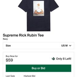 Supreme Rick Rubin Tee Navy Size M