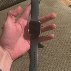 Apple Watch Series 3 38mm Space Gray Aluminum Case with Black Sport Band...