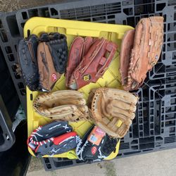 Adult And Youth Baseball Softball Gloves 10-14” 12” 11.5” 12.5” Lh Rh Righty And Lefty