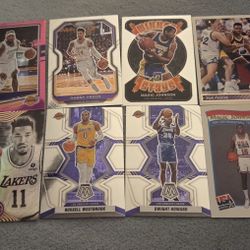 Lot of 8 Los Angeles Lakers MBA Basketball Cards