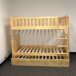 Bartly Natural Pine Twin/Twin Bunk Bed With Twin Trundle
Homelegance