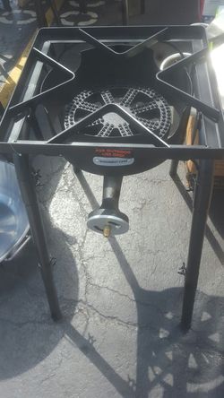 High pressure burner with Connection in a convertible stand