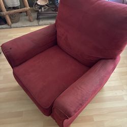 Red Fabric Recliner Chair – Comfortable, Fully Functional