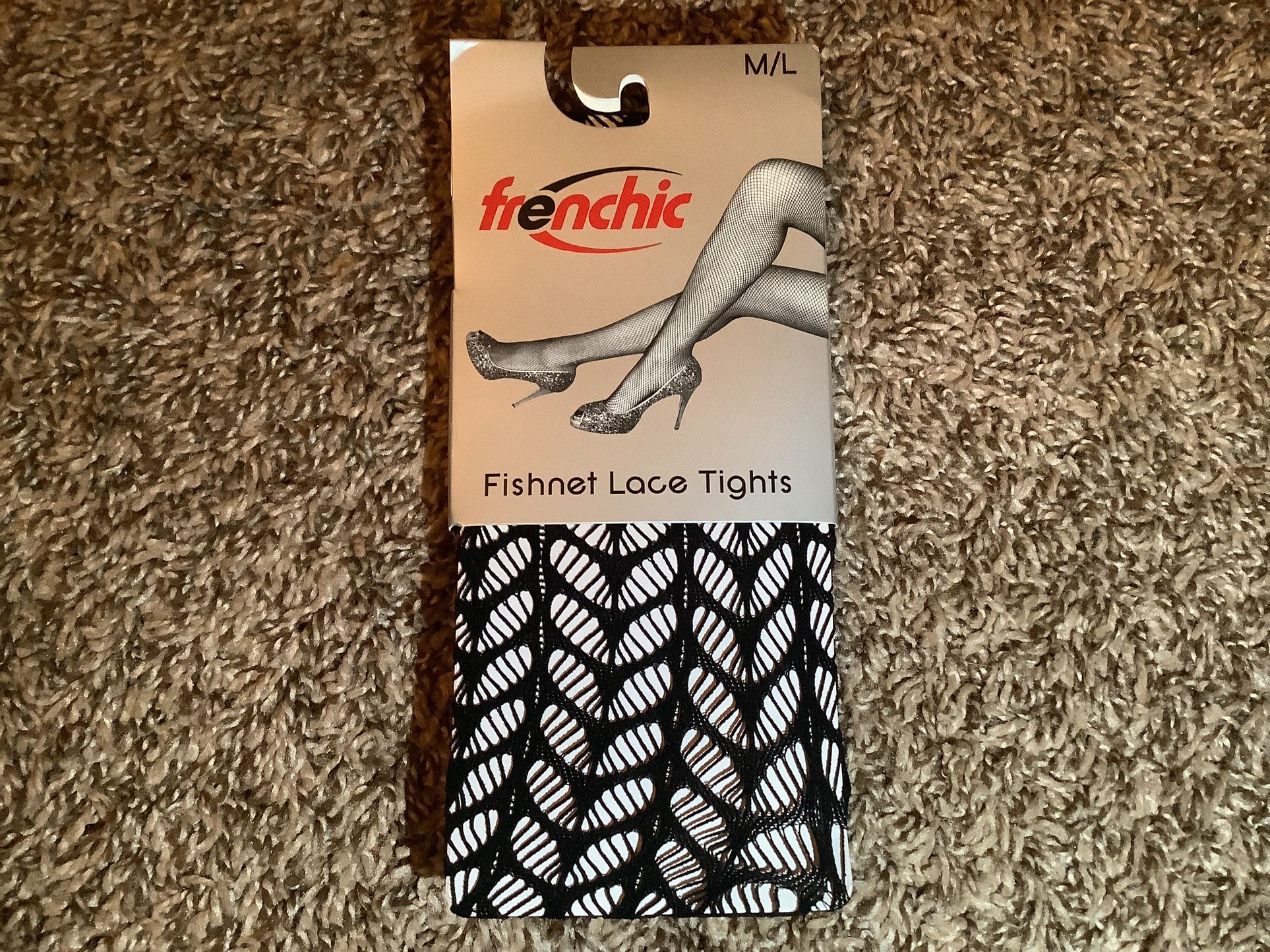 Frenchic fishnet lace tights, fashion, color black, size: M/L