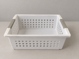 White Storage Organizer Basket w/ Handles