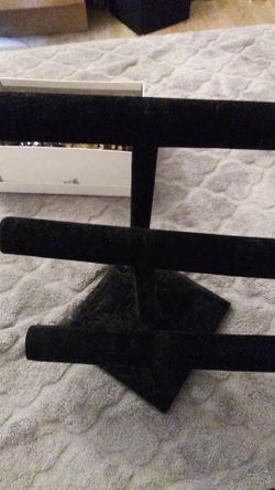 3 tier jewelry display stand holder black