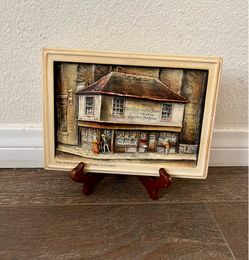 Vintage Relief Plaque - The Old Curiosity Shop in Cream & Brown 6/8 Inch