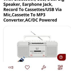 Portable AM/FM Cassette Recorder NEW