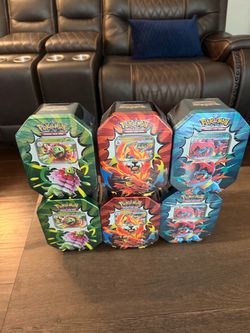 Pokémon Trading Card Game Tins – Set of 6