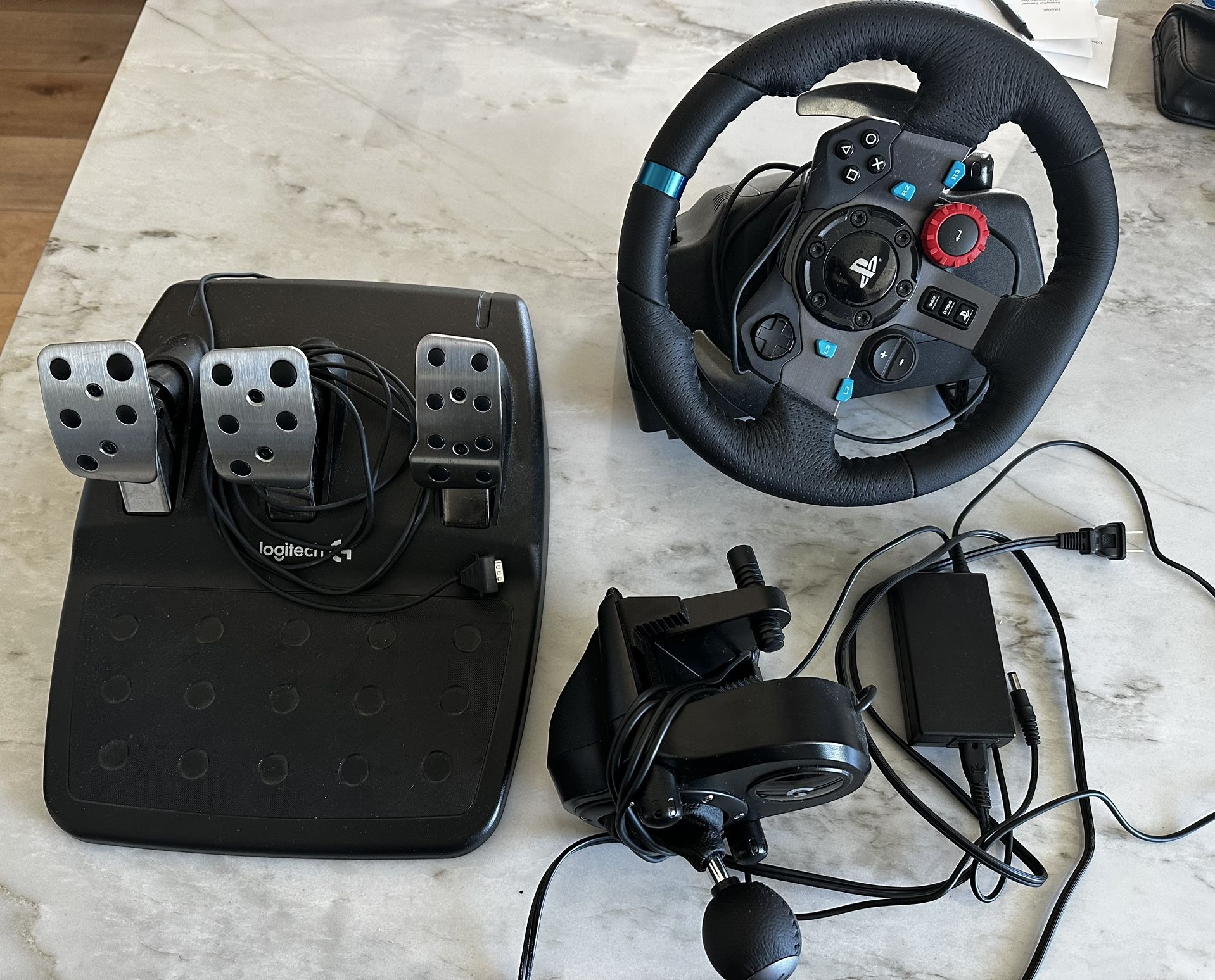 Logitech G29 Racing Wheel, Shifter, And Pedals W/boxes If Wanted