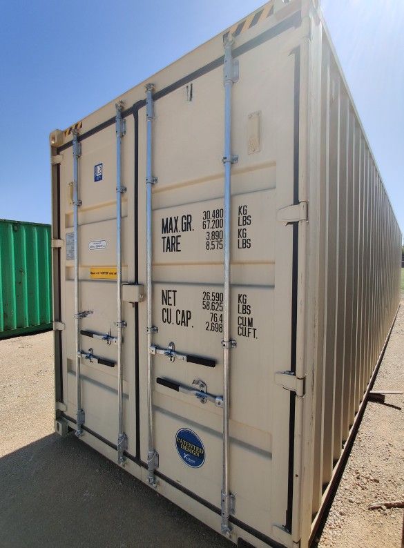 NEW 40HC Beige One Trip Shipping Containers For Sale 