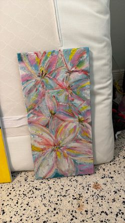 Eye of hibiscus painting