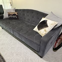 Sofa Velvet Gray For Sale. 3 Seater Photon