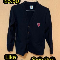 School Uniform Sweater Youth Medium 