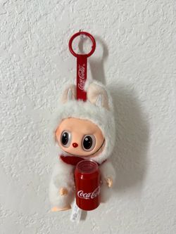 Coca-Cola x Labubu plush keychain