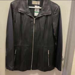 New Women Leather Michael Kors Jacket 