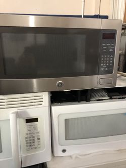 Over the counter stainless steel microwave