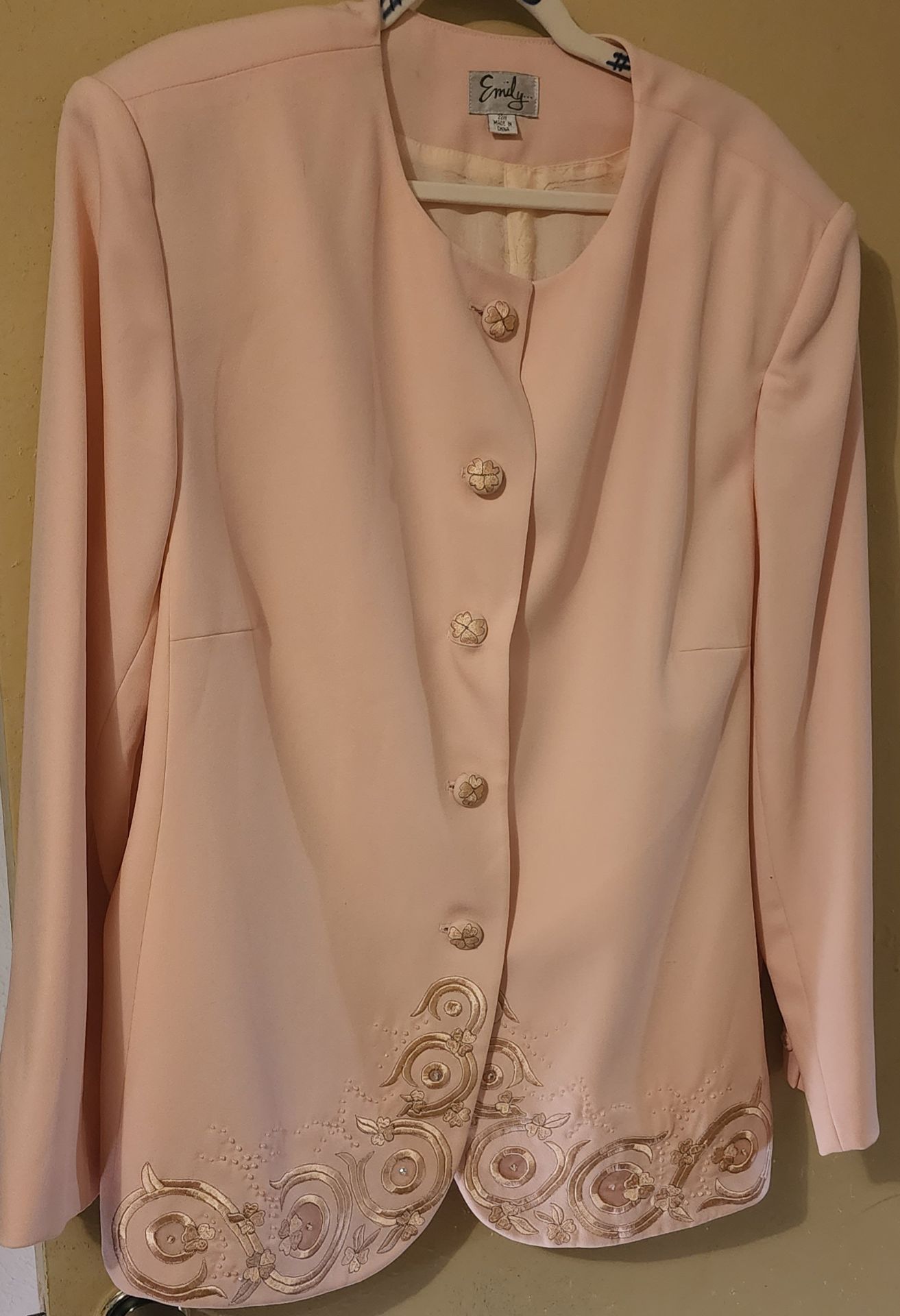 Peach Pink Blazer Jacket Plus Size
