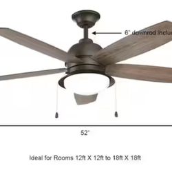 Ackerly 52 in. Integrated LED Indoor/Outdoor Bronze Ceiling Fan with Light Kit