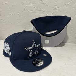 NFL New Era Dallas Cowboys Blue Helmet Patch 9fifty SnapBack Hats 