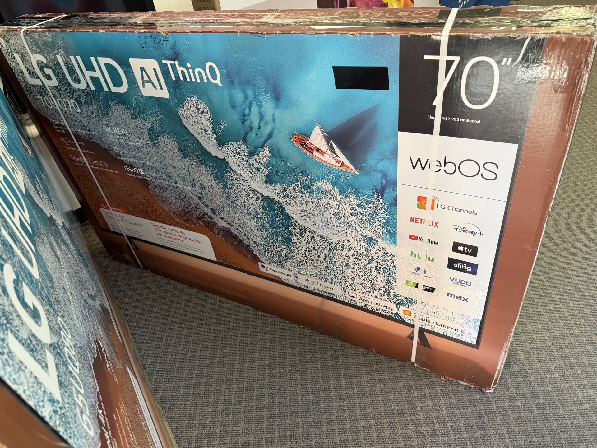 70 TV LG smart 4K HDTV $55 down on financing free delivery six month warranty