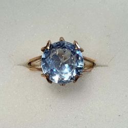 10KT Gold Aquamarine Women’s Ring 