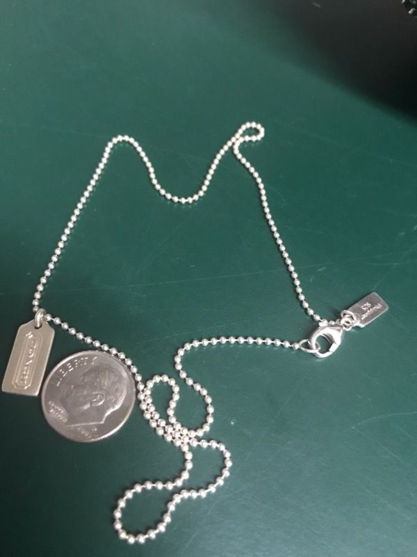 Coach sterling silver necklace