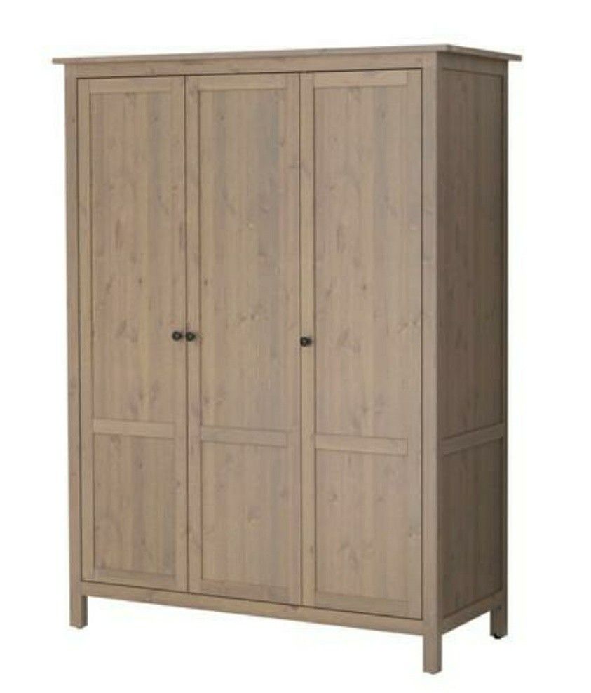 IKEA HEMNES 3 Door Wardrobe - Grey Brown