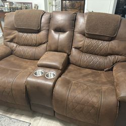 Recliner sofa and loveseat