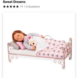 Sweet Dreams Scrollwork Bed Scrollwork Bed for 18-inch Dolls