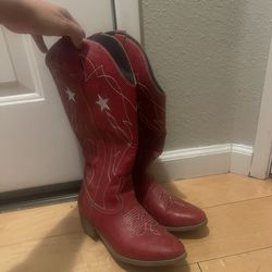 Red cowboy boots