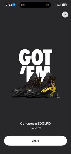 Converse Hi X EDGLRD Size 3.5 Men’s