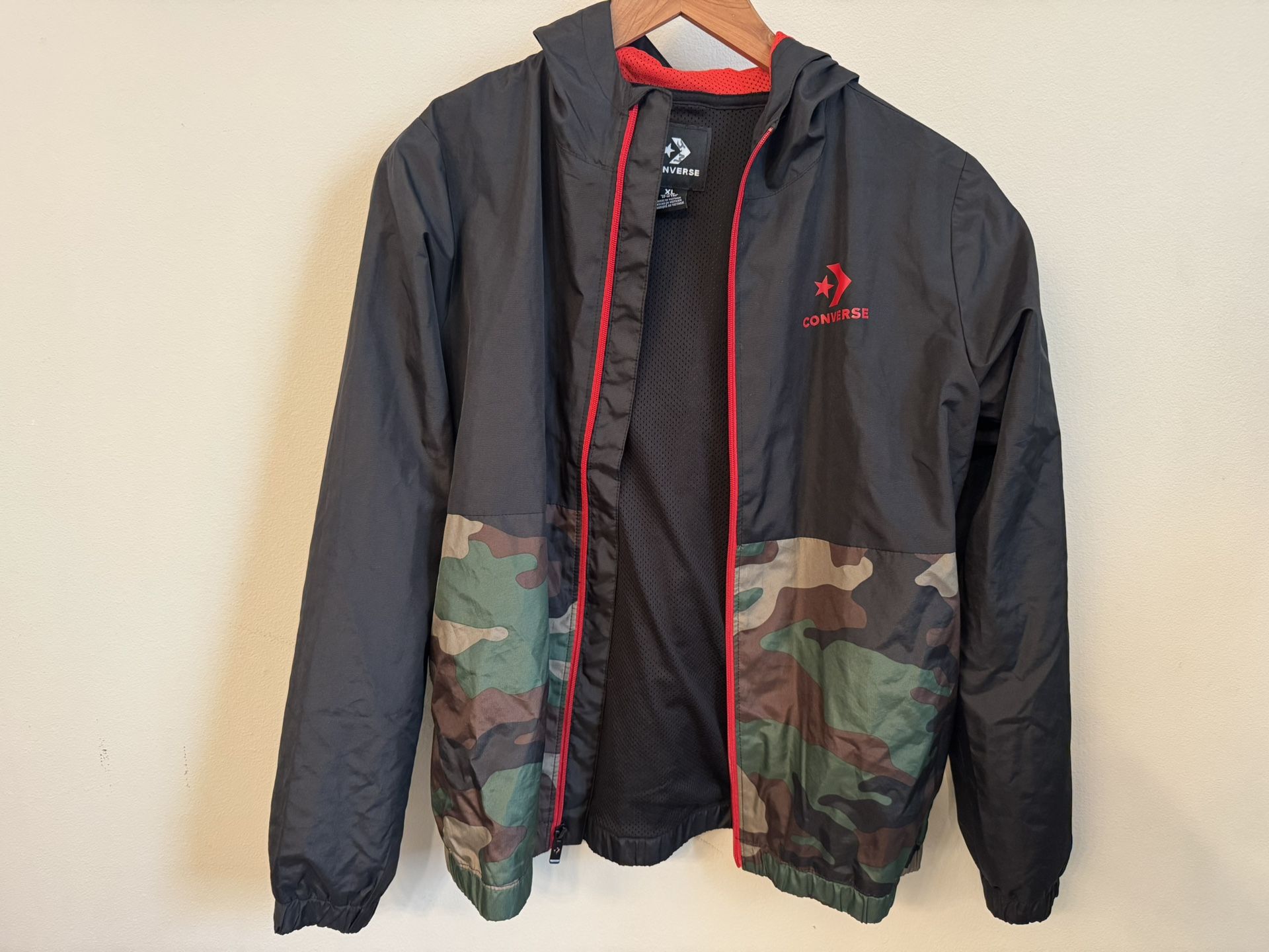 Boys Converse Camo Windbreaker Jacket