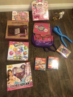 Girls unused toys