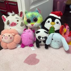 Set Of 8 Random Plushys