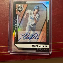 Matt McLain Rookie Auto Numbered 70/70