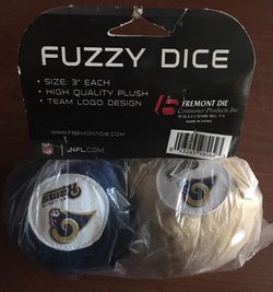 St Louis Rams Fuzzy Dice
