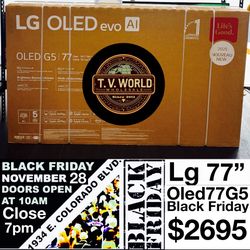 Lg 77 Inch Oled 4K Tv Smart G5 Black Friday Sale Brand New Sealed Oled77G5