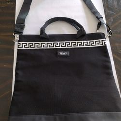 Versace Fragrances Black Tote Bag – Greek Key Design