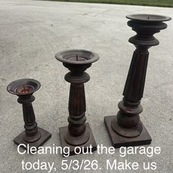 Three Candelabras, Various Sizes