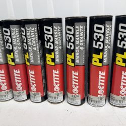 (7) Loctite PL530 Mirror, Marble, Granite Construction Adhesive. $4 Each Must Pick Up
