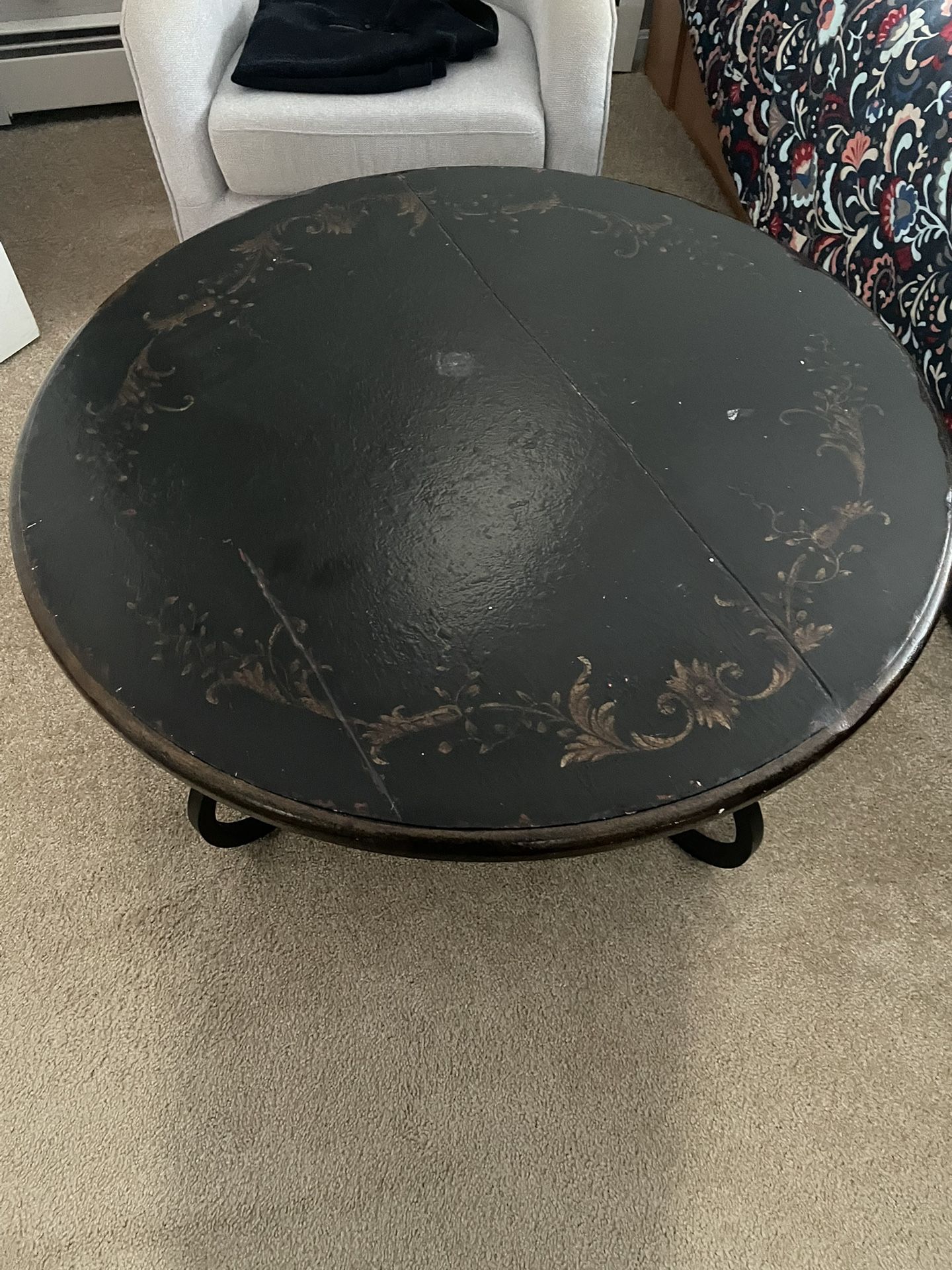 Solid Wood Round Coffee Table