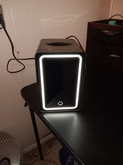 Black LED Mini Refrigerator
